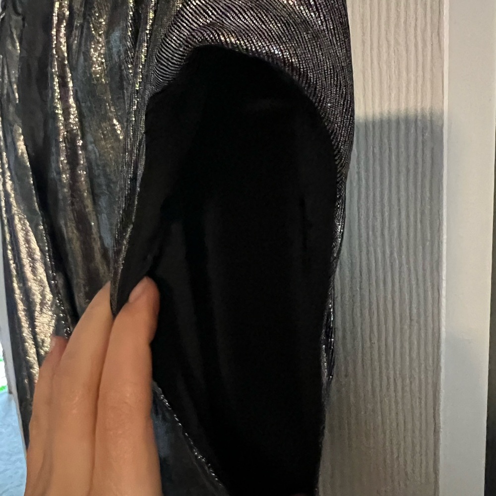 Misha Metallic Silver Asymmetrical Dress - Picture 4 of 13